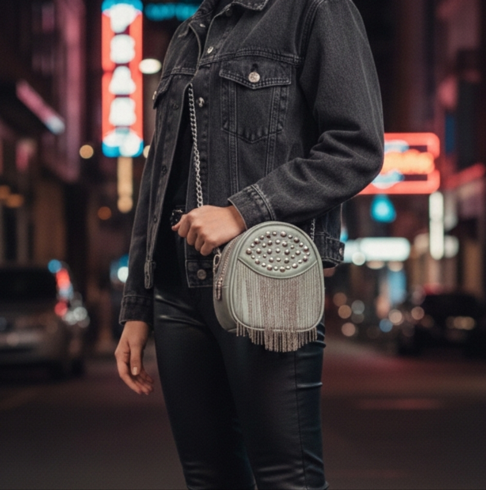 Fringe Mint Crossbody